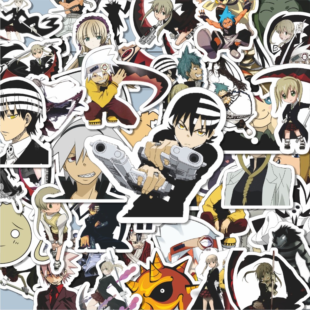 

100PCS Lucu Stiker Anime Series Soul Eater Character Mix 1 Stiker Aesthetic Stiker Anti Air Stikers Berperekat Waterproof sticker decal buat Motor Helm Buku Journal Koper Casing HP Laptop Botol Minum Hadiah anak