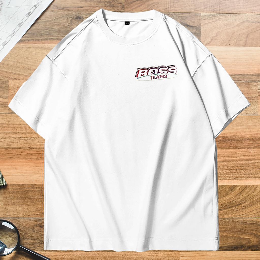 [HOT] Kaos Amerika Vibe Streetwear - Tebal Lingkar Leher Cetak Huruf Unisex Oldschool Oversize Trend
