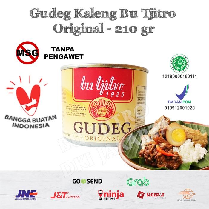 

[TERLARIS] Gudeg Kaleng Bu Tjitro Varian Pedas Makanan Instan Oleh Oleh Jogja - Gudeg Original[TERLARIS ]