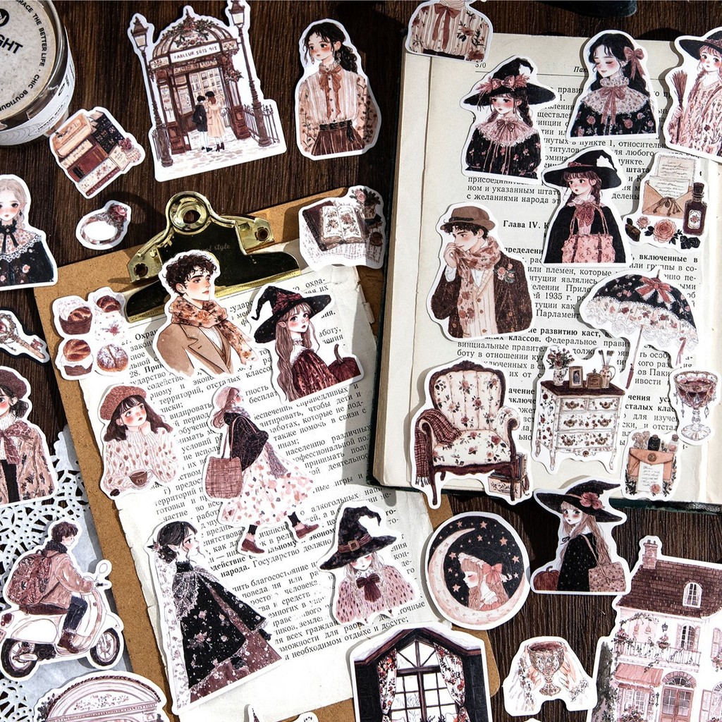 

20pcs/lot Kawaii Stationery Stickers girl's manga DIY Junk Journal Paper Planner Decorative stickers