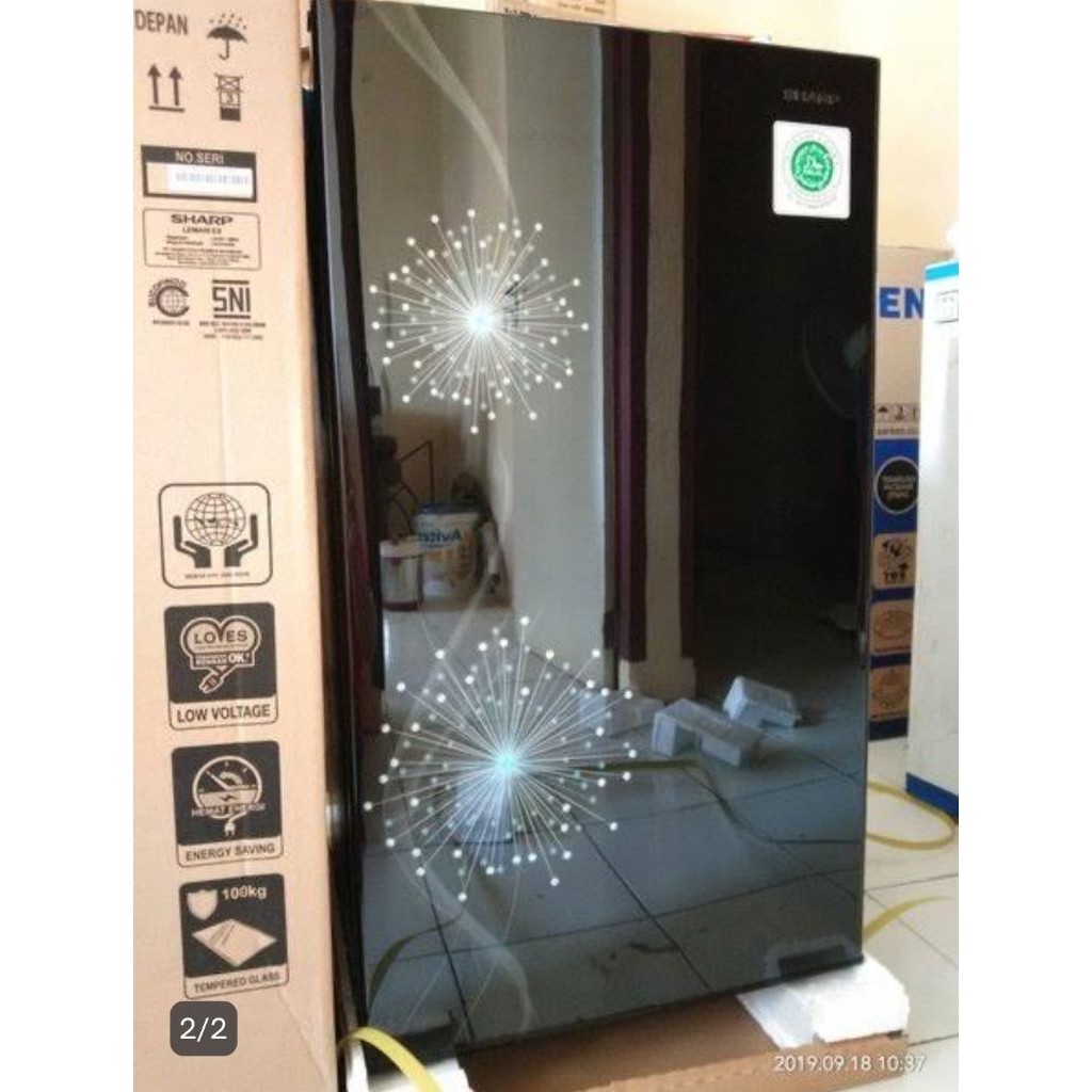 KULKAS SHARP SJ-X 167 MG LEMARI ES 1 PINTU SJX167MG SHINE MAGNEGLASS