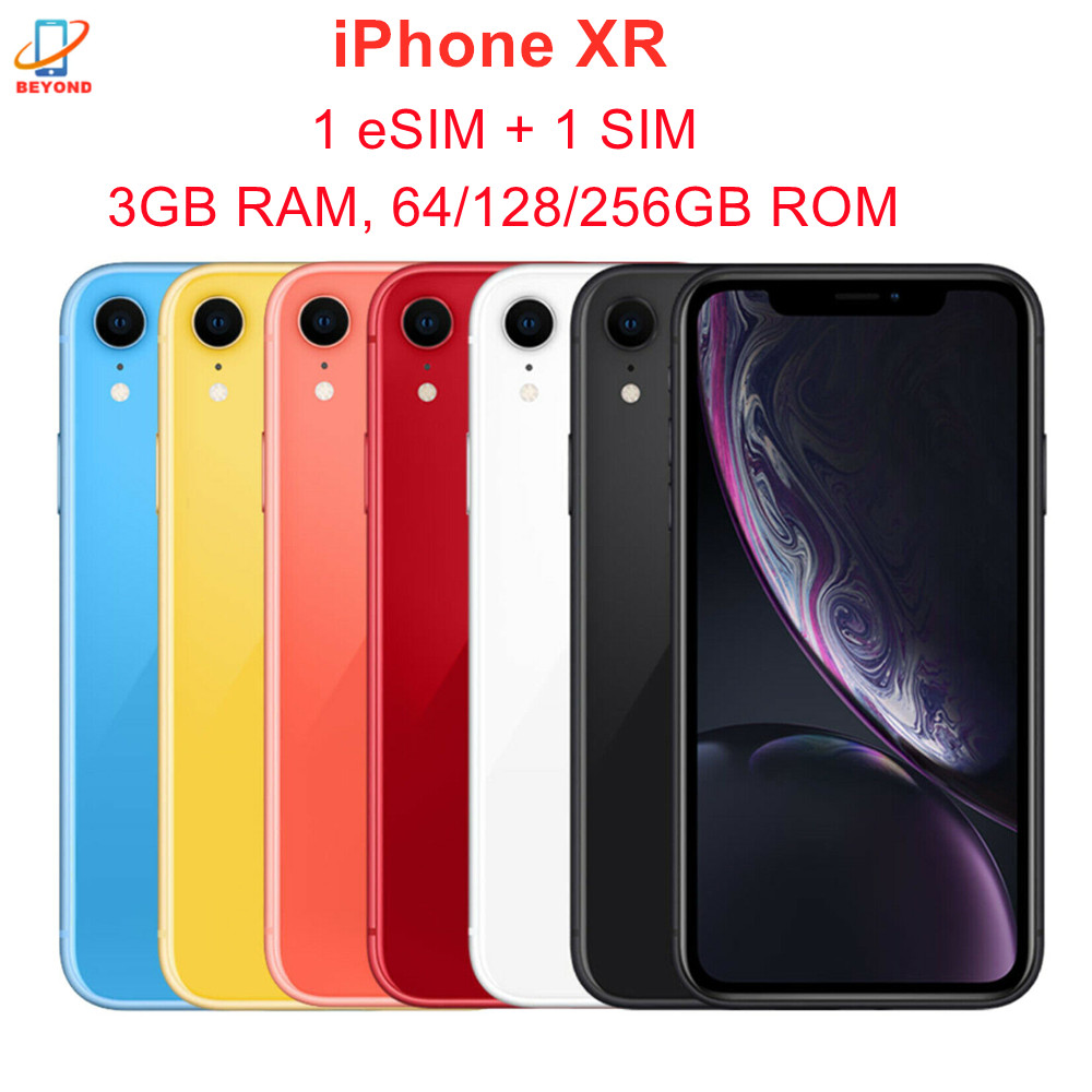 Genuine Apple iPhone XR Original 6.1" Retina IPS LCD RAM 3GB ROM 64GB/128GB/256GB A12 Bionic 4G LTE 