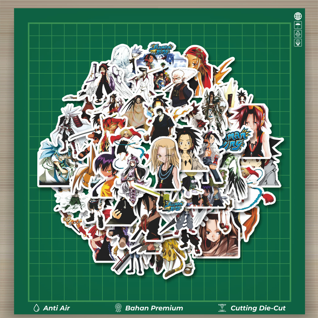 

HOT 50 PCS STIKER Anime Series Shaman King Character Mix 1 Fashion Cars Decal Dingin Kartu Album Custom Vinyl Anti Air- Sticker Aesthetic Buku Journal Koper Casing HP Tablet Laptop Helm Motor Botol Minum
