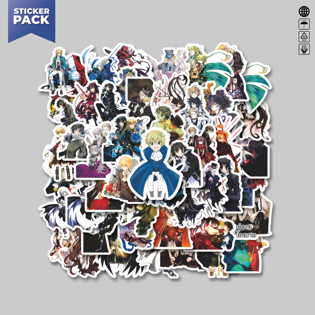 

[100PCS]Stiker Pack Stiker Anime Series Pandora Hearts Mix 1 Aesthetic Vinyl Anti Air Dekorasi Sticker Laptop Buku Journal Koper Helm Casing HP Gitar Helm Skateboard