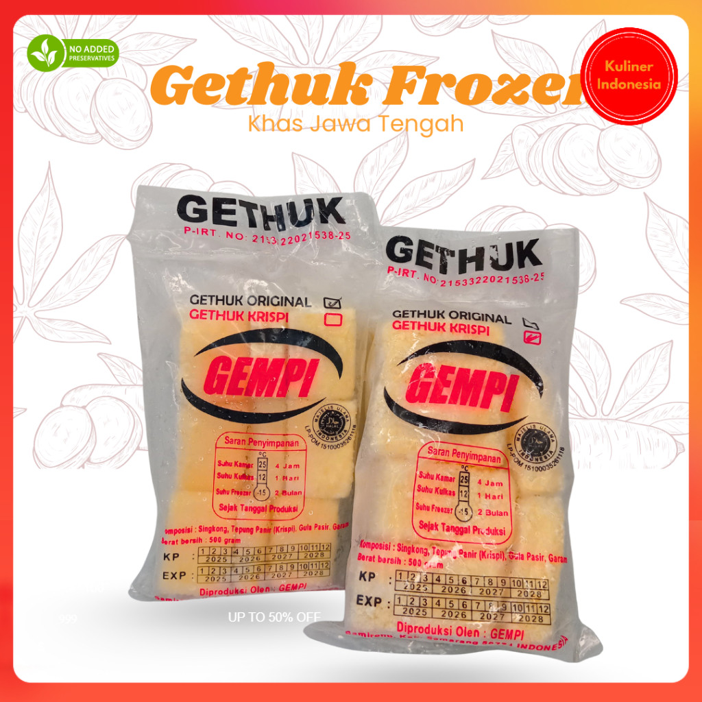 Getuk frozen siap goreng camilan sehat tanpa pengawet makanan tradisional frozen