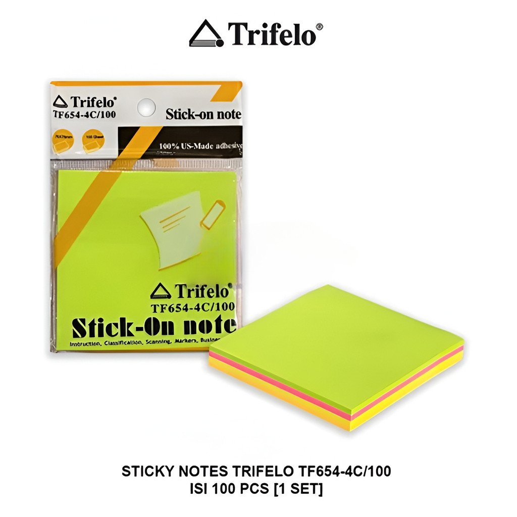 

Memo Stick Sticky Note Kertas Memo Tempel Trifelo TF 654-4C/100
