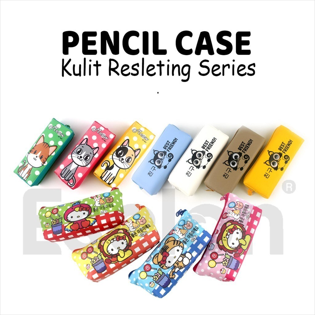 

❤️️Kotak Pensil Kulit Shintoeng / Tempat Pensil Resleting Fancy❤️️