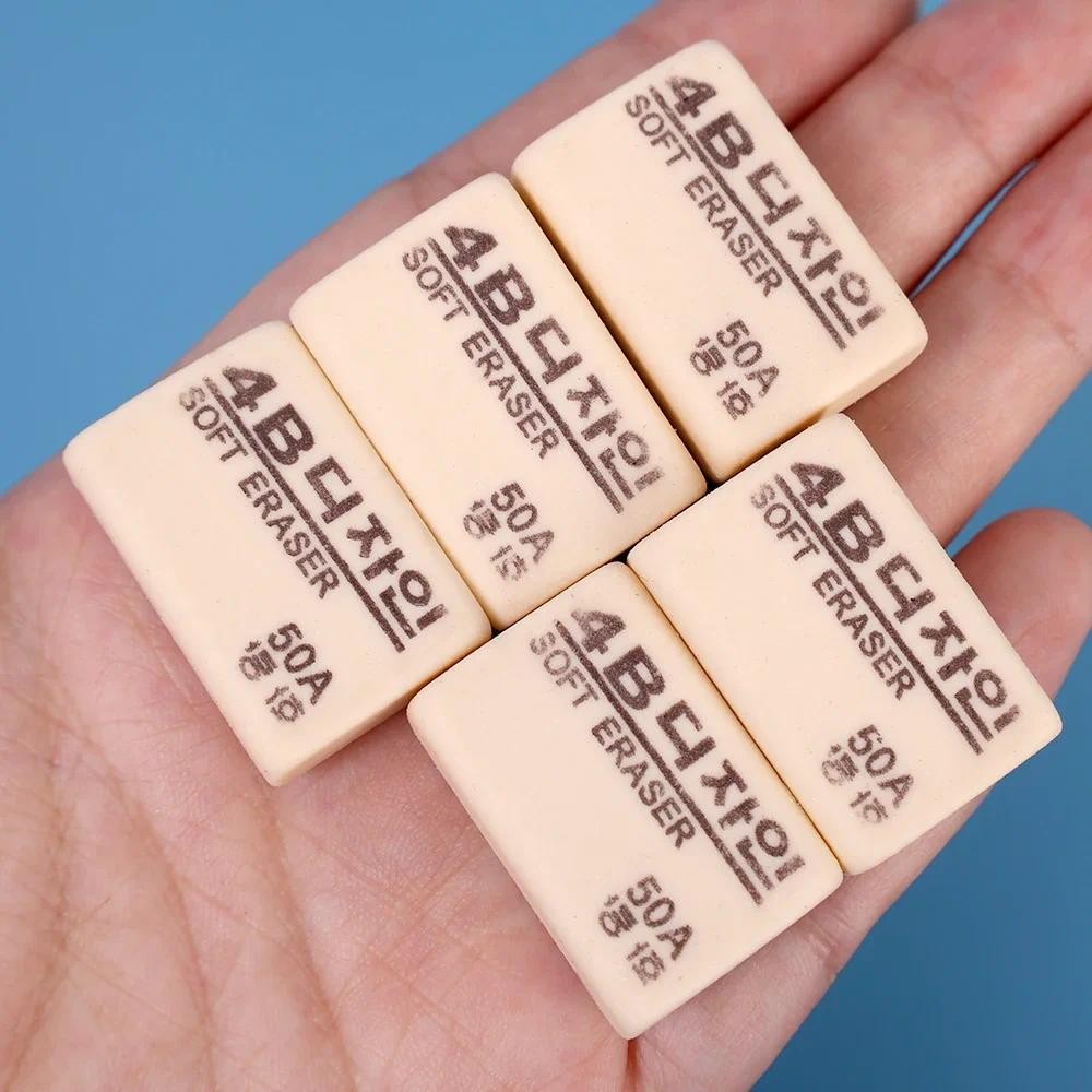 

4B Pencils Eraser Student Office School Stationery Writing Art Drawing Rubber Wrong Questions Correction Eraser