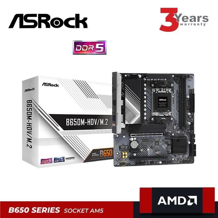 ASROCK B650M-HDV/M.2 (AMD B650, AM5, DDR5) RYZEN