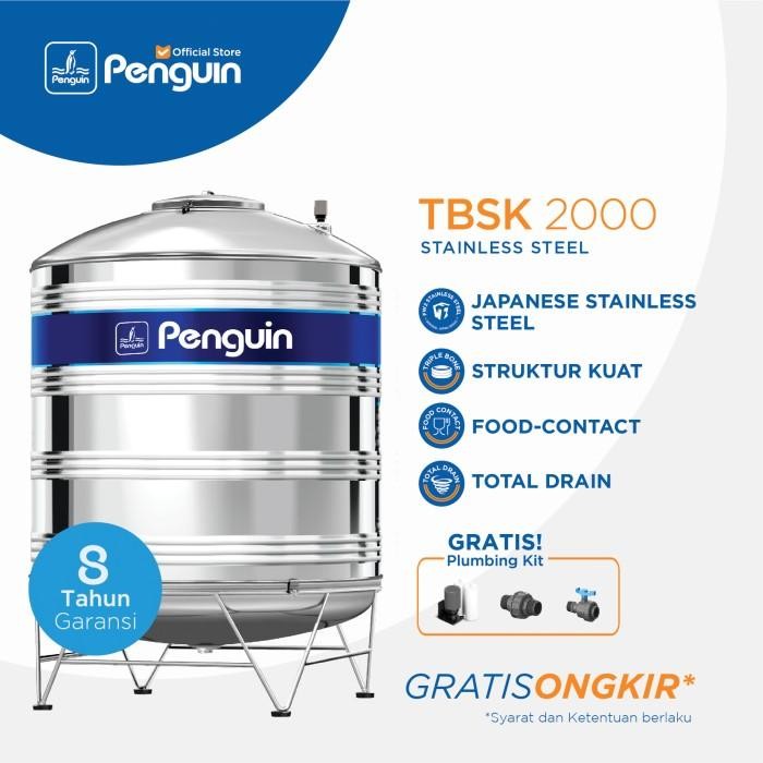 Tangki Air Stainless Penguin 2000 Liter