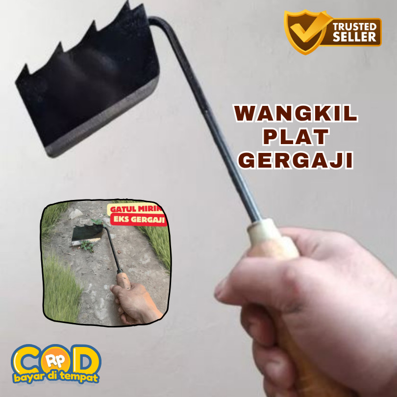 Wangkil Bahan Plat Gergaji | Cangkul Mini Model Samping Alat Penyiang Rumput