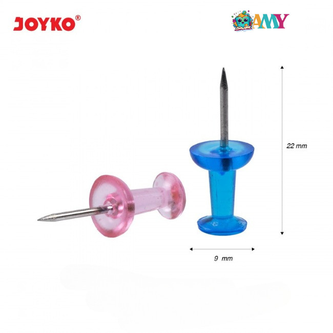 

(1PAK ISI 30PCS) JOYKO PUSH PIN PP 30TR AMY STASIONARY