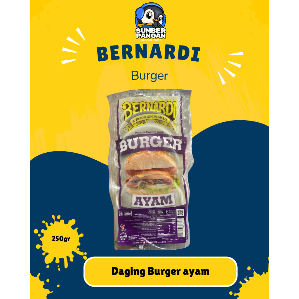 

Bernardi Burger Ayam Daging 250gr& Burger sapi 250gr