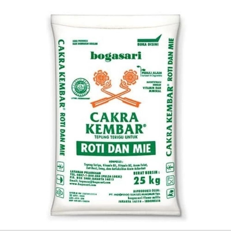 

TEPUNG TERIGU CAKRA KEMBAR 25 KG