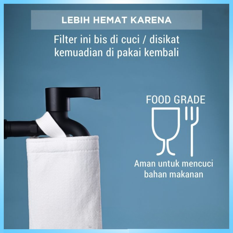 filter air keran kain saringan penjernih air 1micron
