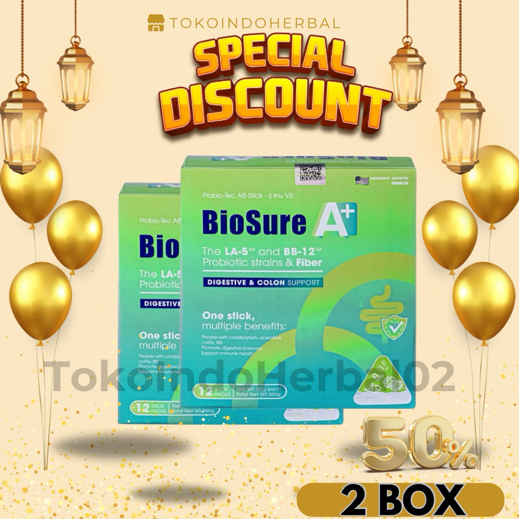 

PROMO 2 BOX BIOSURE A+ PLUS ASLI ORIGINAL MILK SUSU OBAT USUS BESAR MAAG GERD ASAM LAMBUNG AMBEIEN