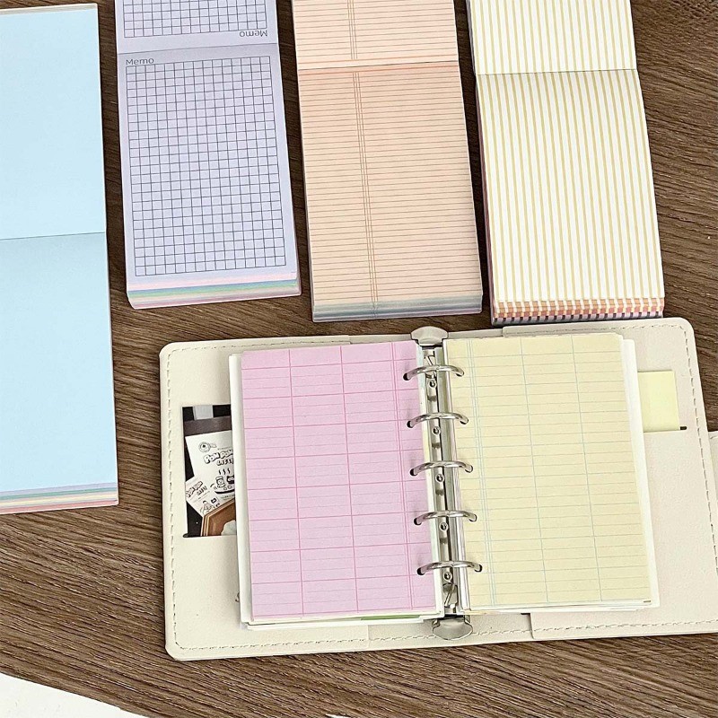 

Tearable Notepad 120Sheets No Sticky Memo Pad for Scrapbooking Journaling Colorful Notes Planner Inserts Inside Paper Stationery