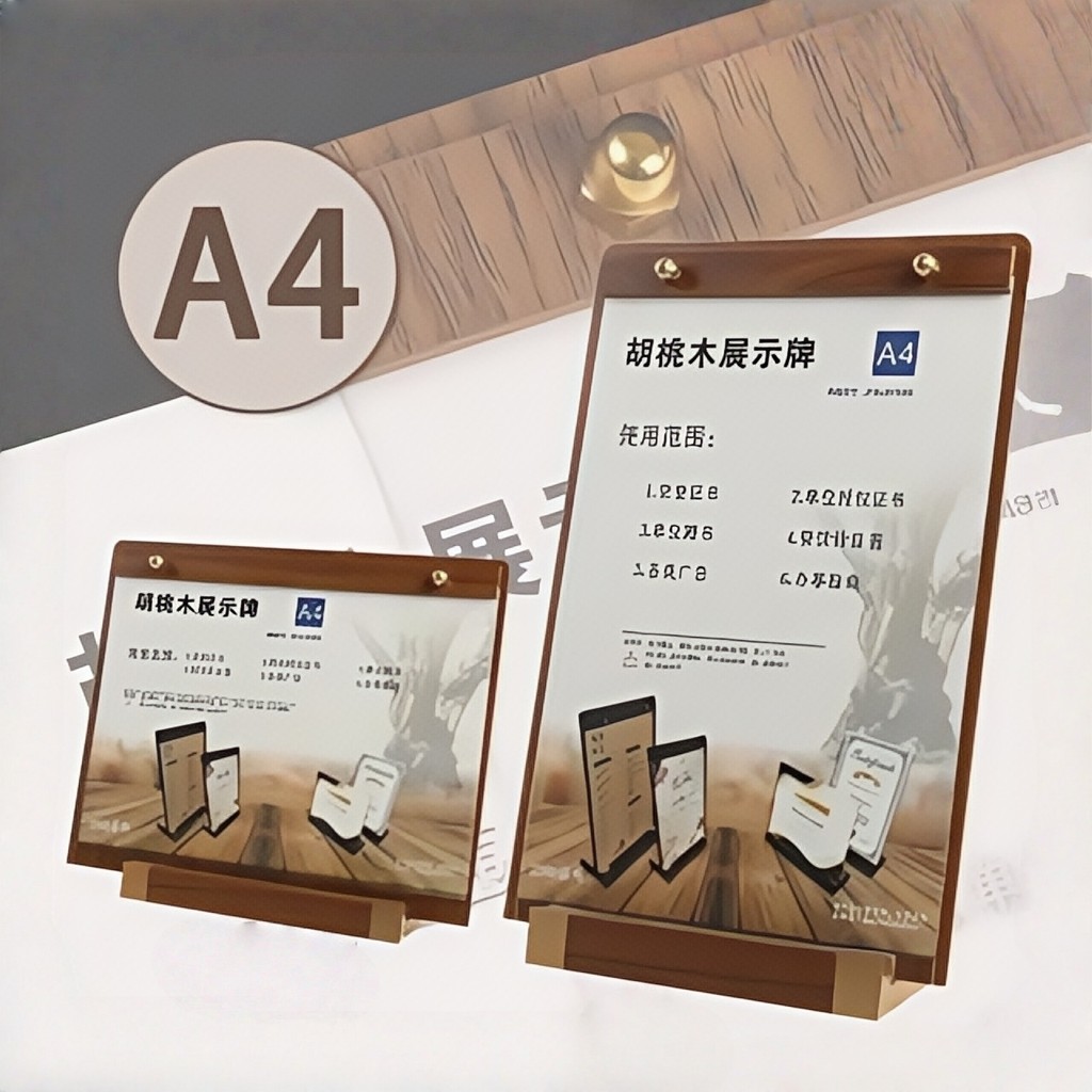 Stand Menu Menu Kayu Wood Sign Holder Stand Kalender Menu Holder Tempat Menu Berdiri