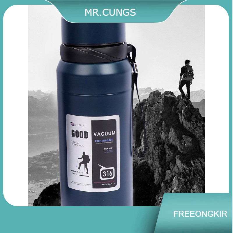 Termos Air Panas 1 Liter panas termos stainless 316 Vacuum / Termos Gunung Air Panas / Termos Outdoo