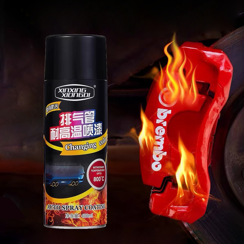 Cat Semprot Hi-Temp Black Doff - Tahan Suhu Tinggi 800°C, Anti Panas untuk Knalpot Motor Mobil, Mesi