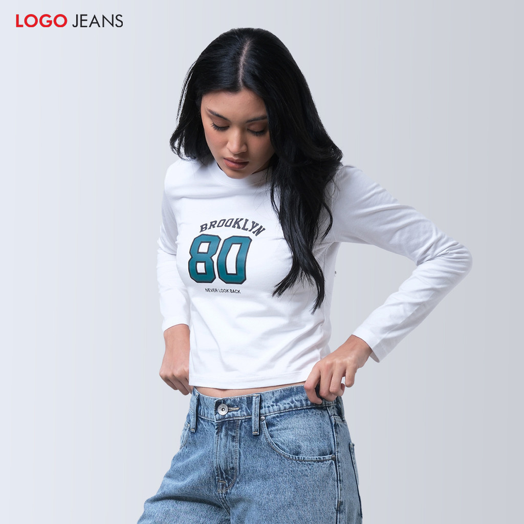 Logo Jeans - Kaos Wanita Waverley 14869L4OW
