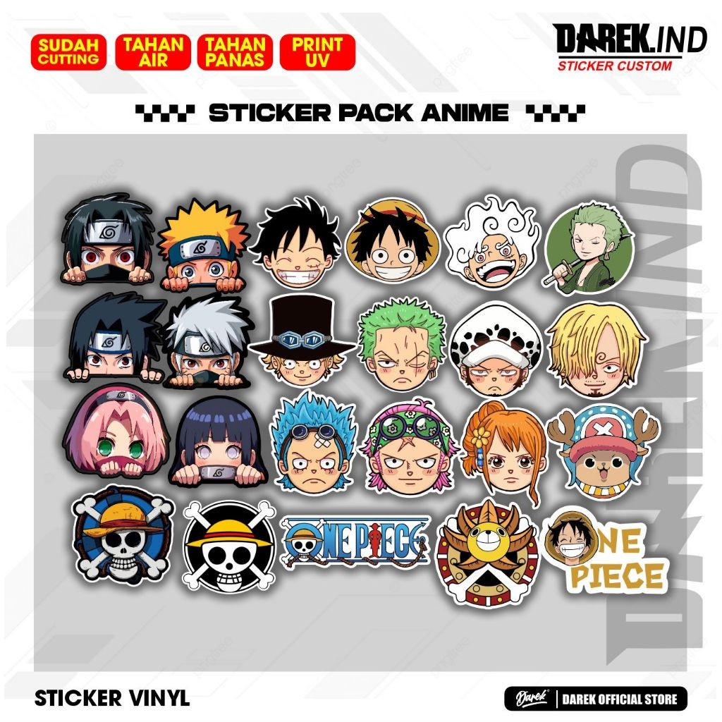 Sticker Pack Anime Print Cutting Uv anti air Vinyl Hologram