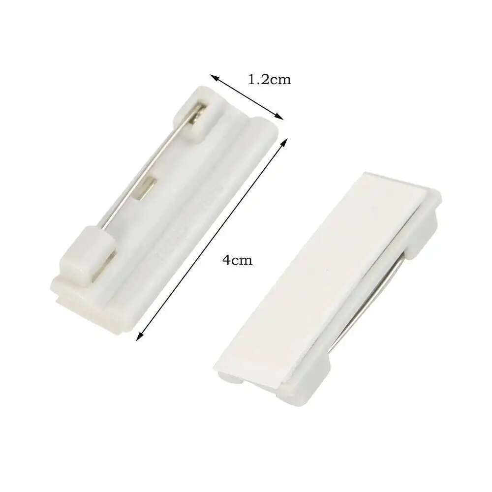 

10pcs Sticky Shelf Adhesive Plastic Pin Back Suitable Name Badge Back Plastic Safety Badge Pin Backs