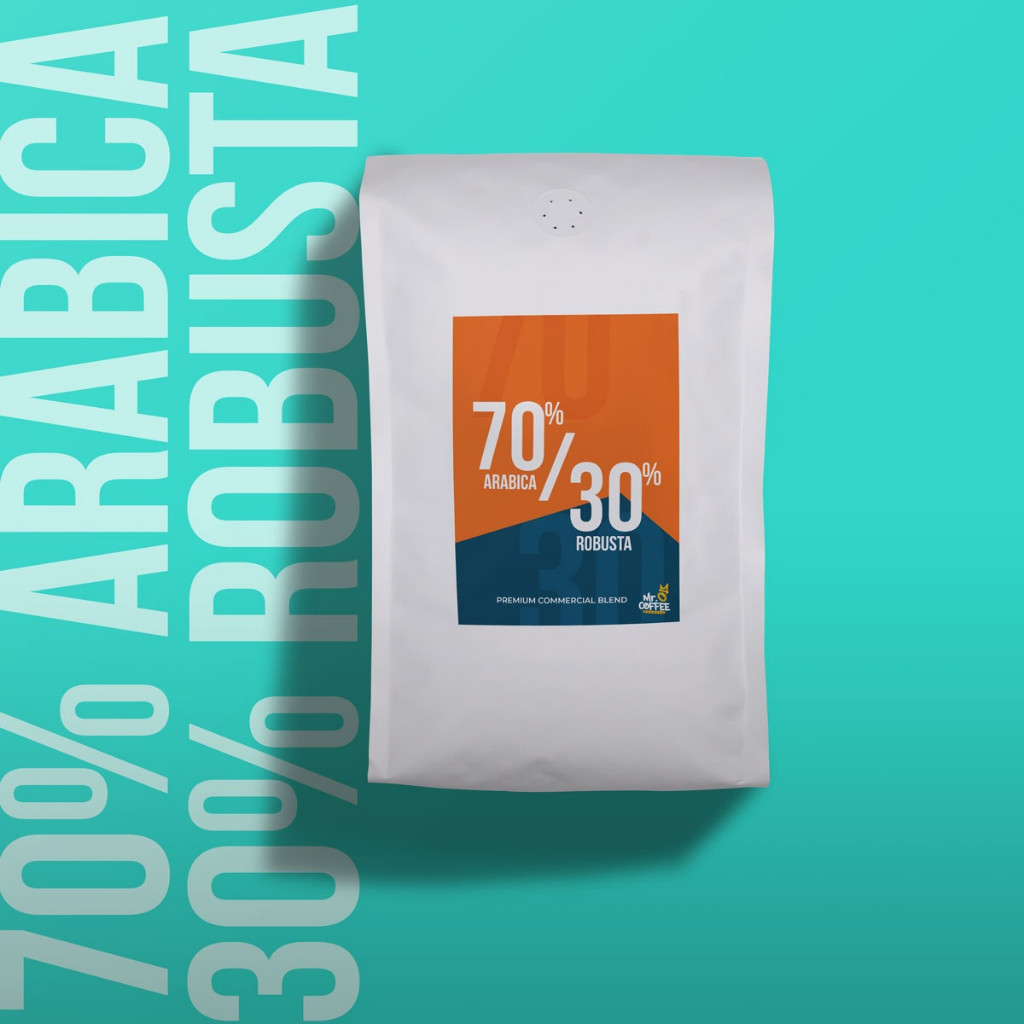 

Biji Kopi 1kg 70% Arabika 30% Robusta Espresso Blend untuk Es Kopi Susu