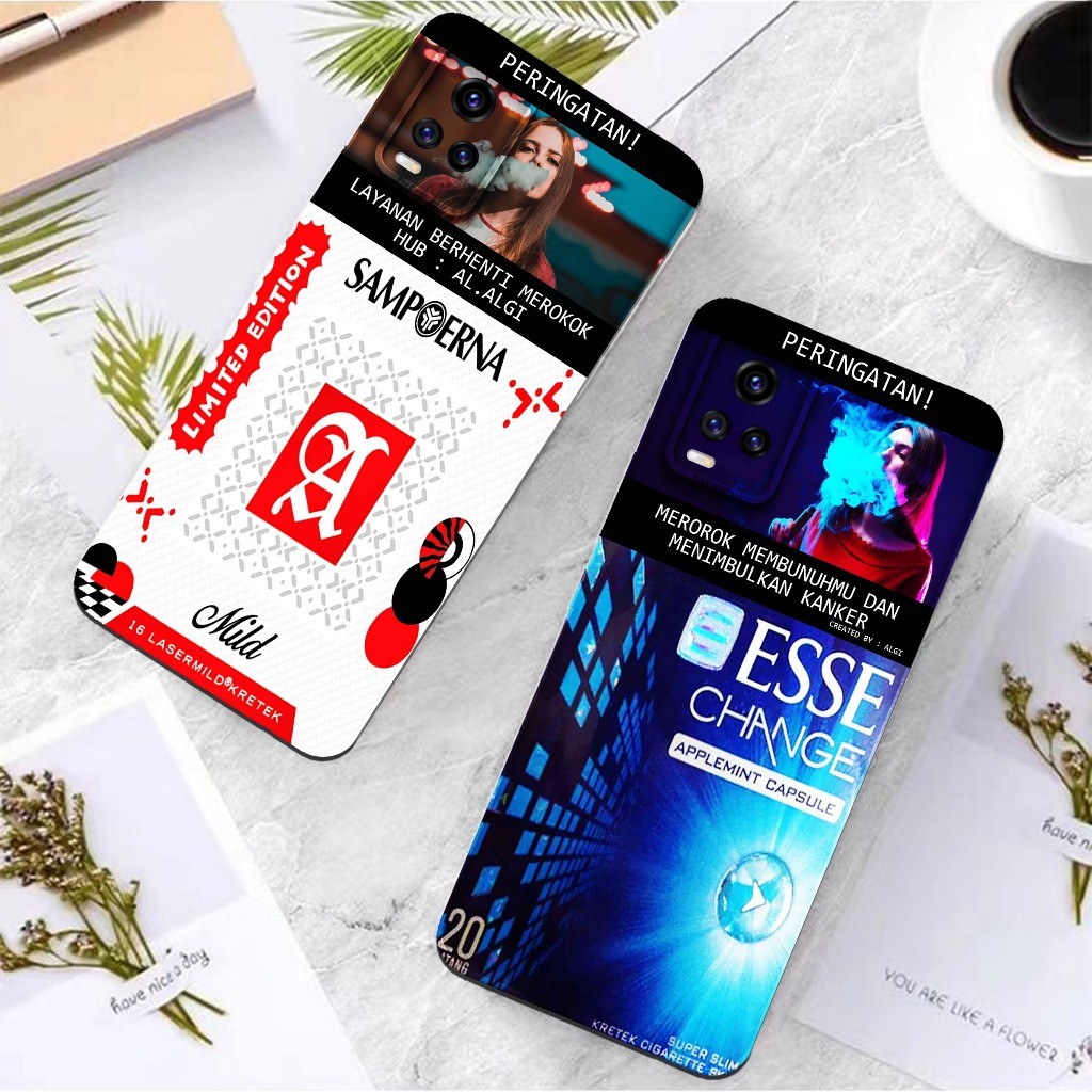 Softcase Pro Camera Untuk Vivo V21 - Softcase Terbaru New Walpaper Gambar Smoke Rokok Keren  Edition