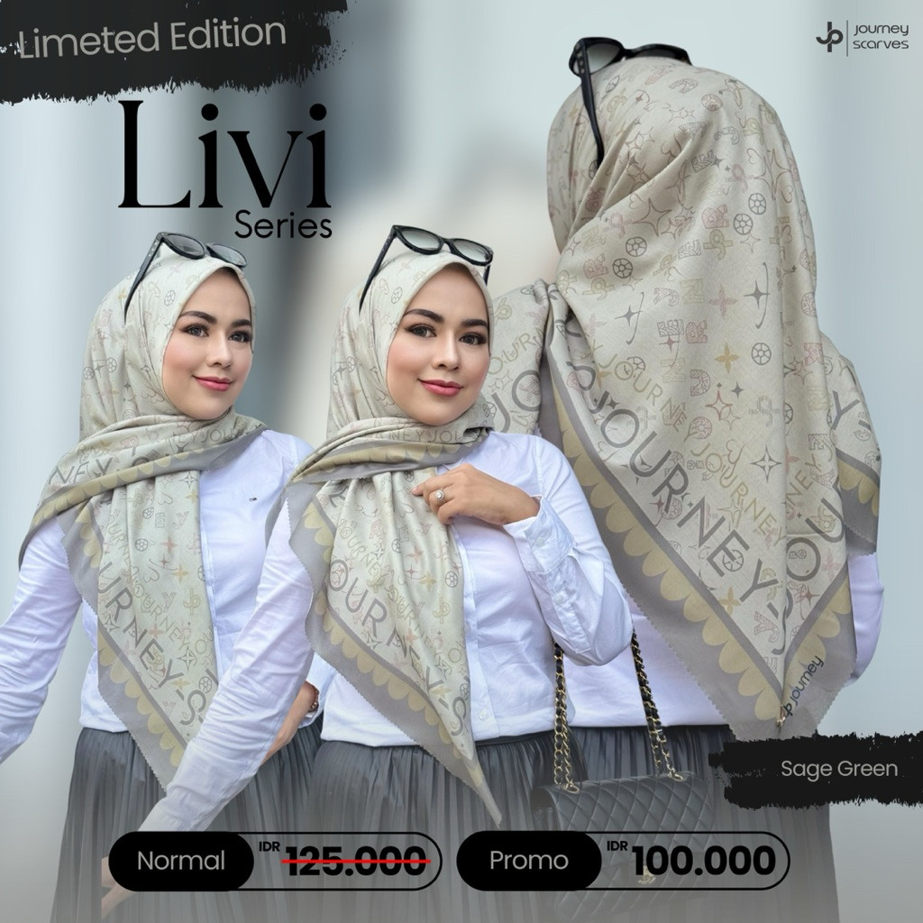 New Hijab Motif Livi Terbaru Dari Journey Scarves Versi KW