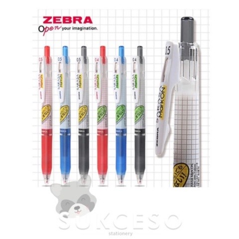 

Zebra Sarasa Gel Pen Clip Mark On Limited Edition Unik Lucu Murah