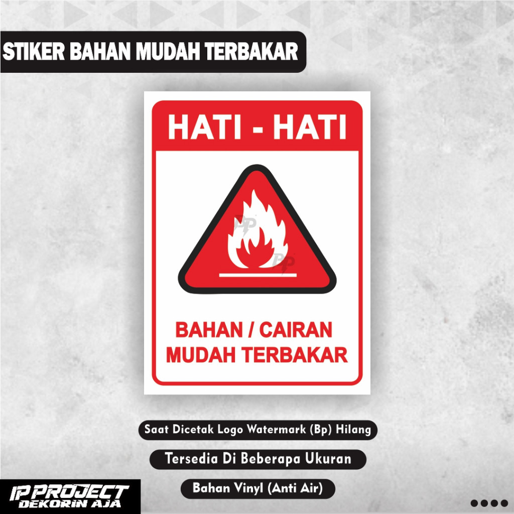 

Stiker Bahan Mudah Terbakar / Stiker Cairan Mudah Terbakar / Stiker Mudah Terbakar