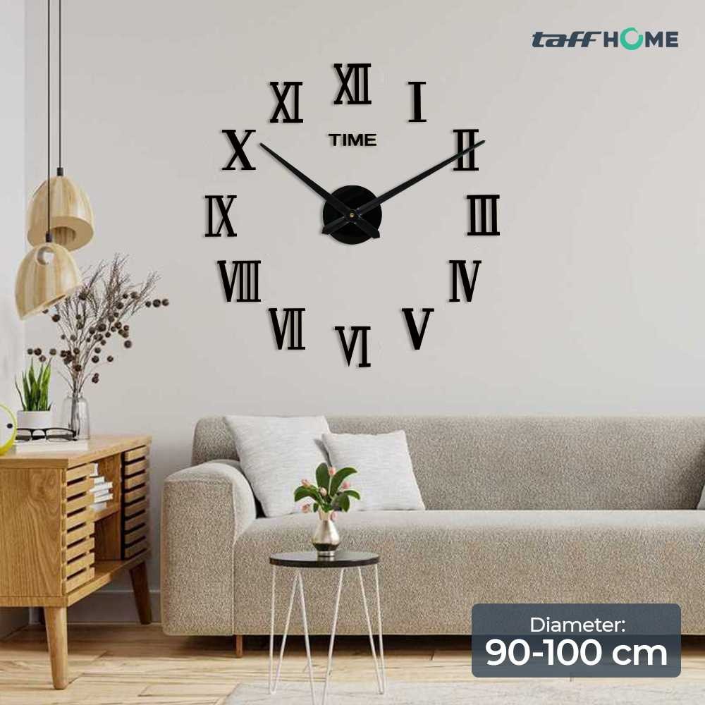 TaffHOME Jam Dinding Besar DIY Giant Clock Quartz 90-100cm - DIY-106 -MR