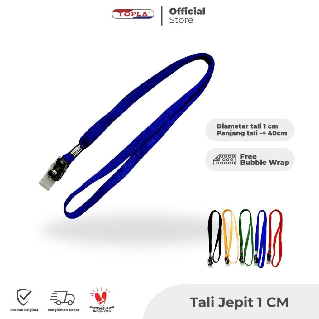 

TOPLA Tali ID Card Jepit 1 Cm - Tali Kualitas Terbaik Untuk ID Card Anda