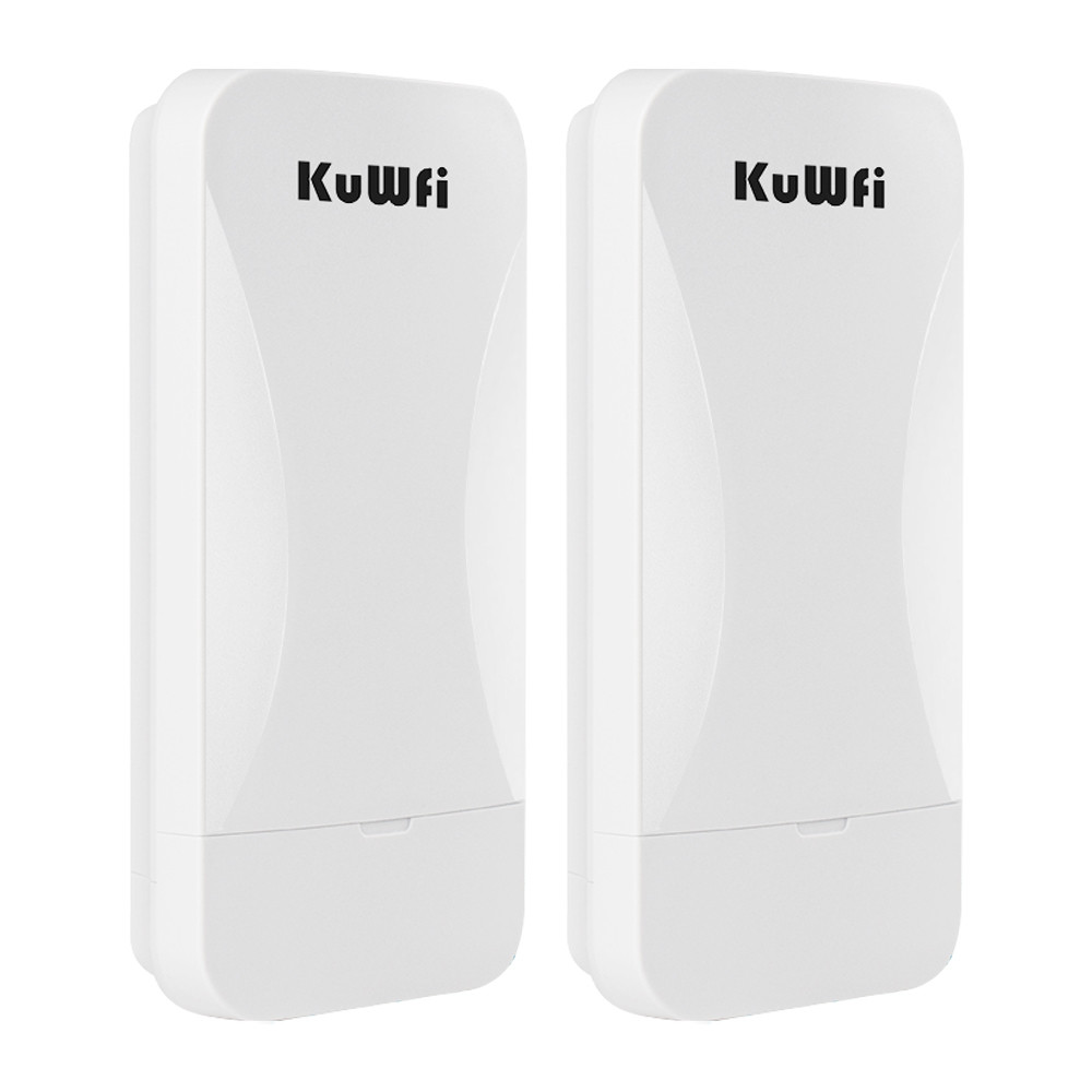 KuWfi Outdoor Wifi Bridge 1KM 2.4G 300Mbps Wireless Router Long Range Extender AP CPE Router Kit Wir