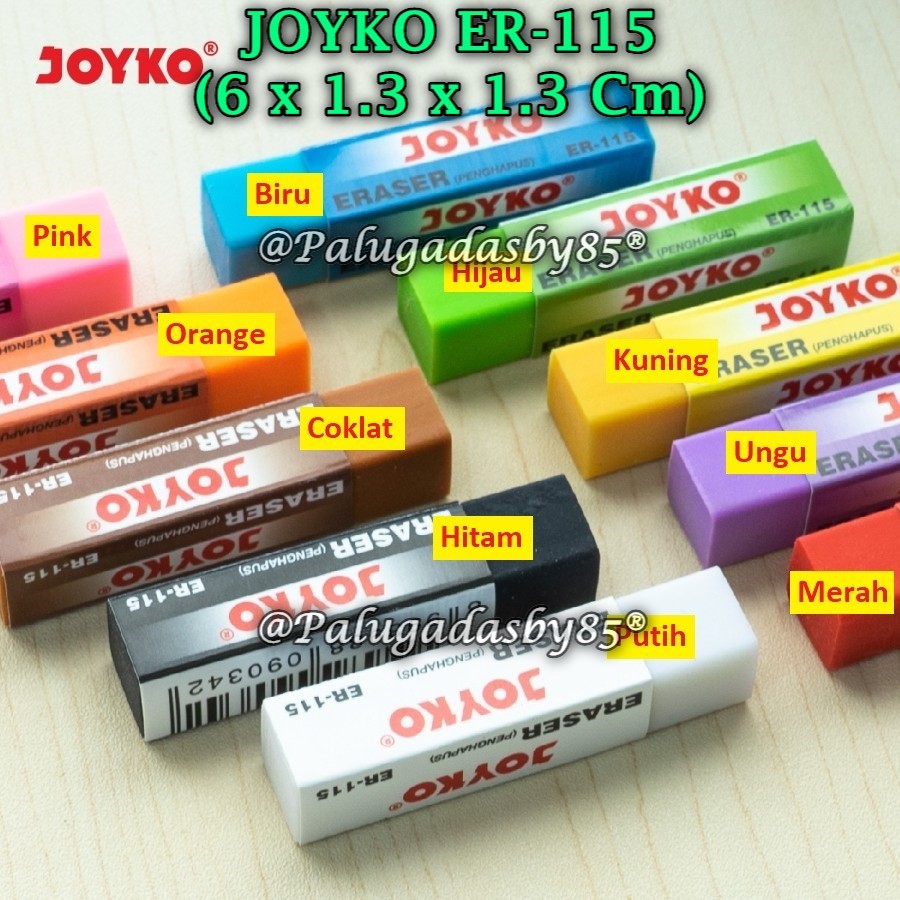

(1 Biji) Penghapus JOYKO ER-115 10 Warna / Joyko Penghapus Eraser Joyko ER-115 ER 115 (1 Biji)