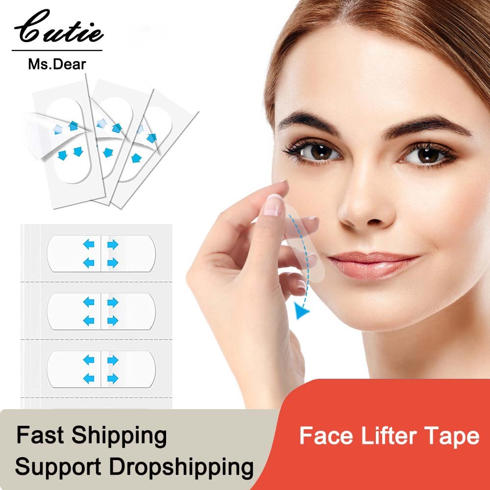 80Pcs Invisible Face Lifter Tape Thin Face Stickers Lift Up Facial Line Wrinkle Sagging Skin V-Shape