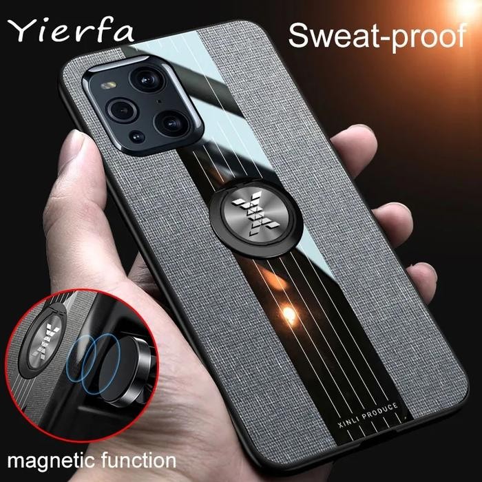 TEXTURE CASE OPPO FIND X3 / FIND X3 PRO MAX MAGNETIC RING CASING