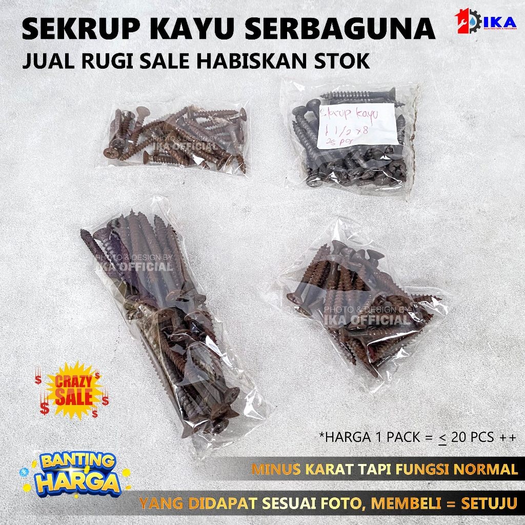 SAB Skrup Kayu Kepala Plus Sale Murah / sekrup kayu / skrup kayu 1 inch / skrup kayu + / skrup kayu 