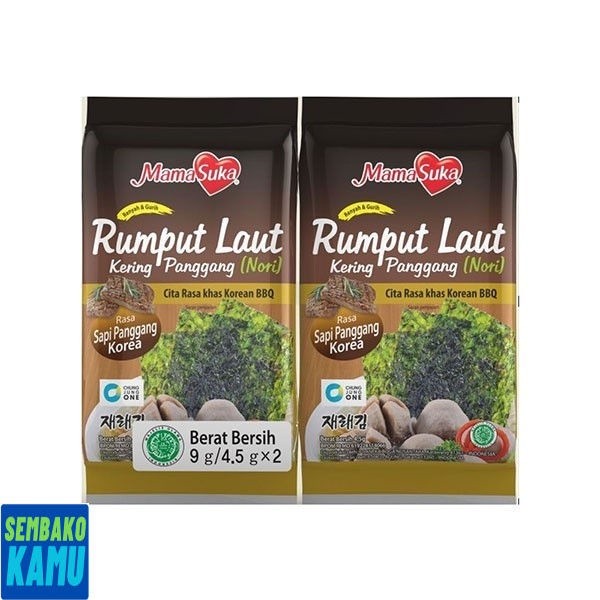 

Mamasuka Rumput Laut Korean Bbq 4.5 gr x 2 pcs
