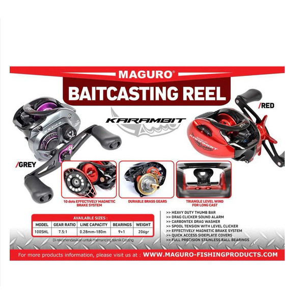 Reel BC MAGURO KARAMBIT 100SHL Bait Casting