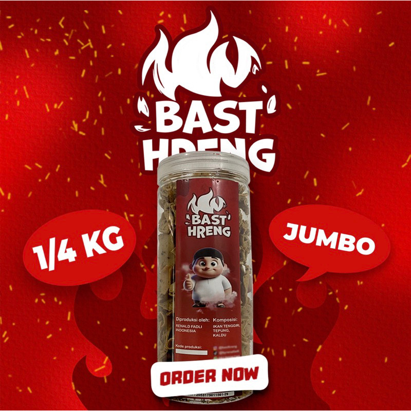 

New MERAH 1/4 KG BASTHRENG PEDES ASIN DAUN JERUKPremium