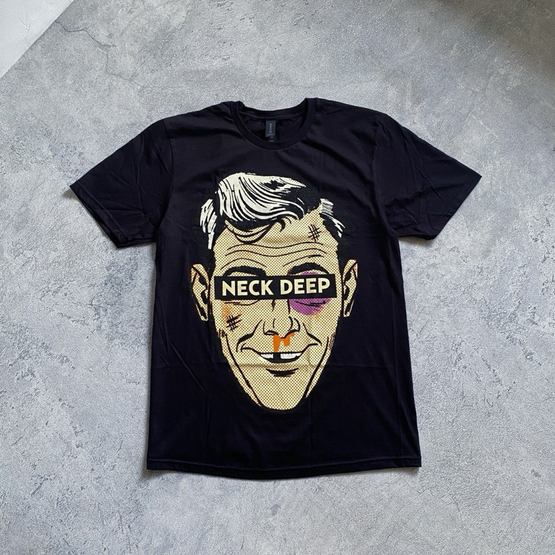 T-Shirt Neck Deep - NED Bahan Cotton Combed 24s