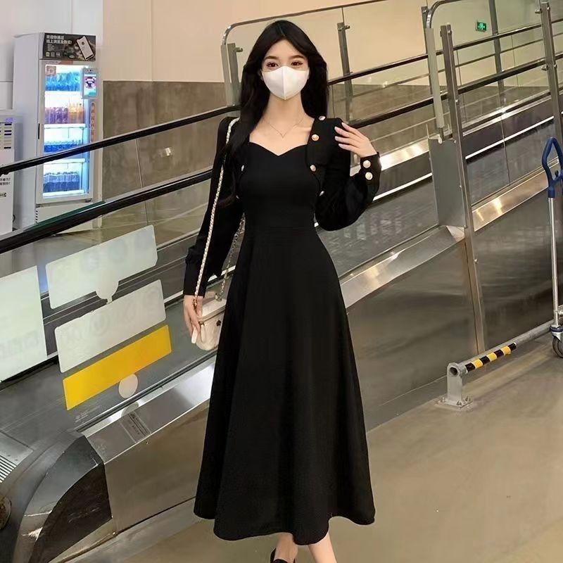 Dress Wanita Big Size Import Gaun Versi Baru Korea Retro Ramping Pinggang