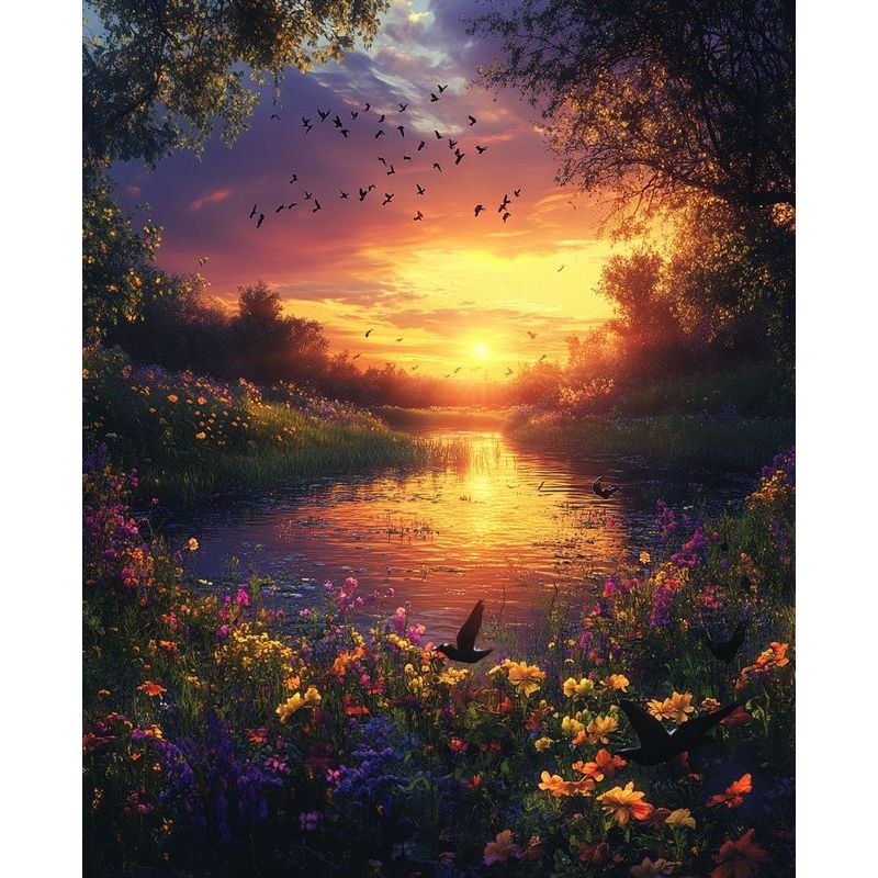 

PhotoCustom Painting By Numbers For Adults Lake Scenery Coloring By Numbers Handmade Acrylic Paint For Home Decor