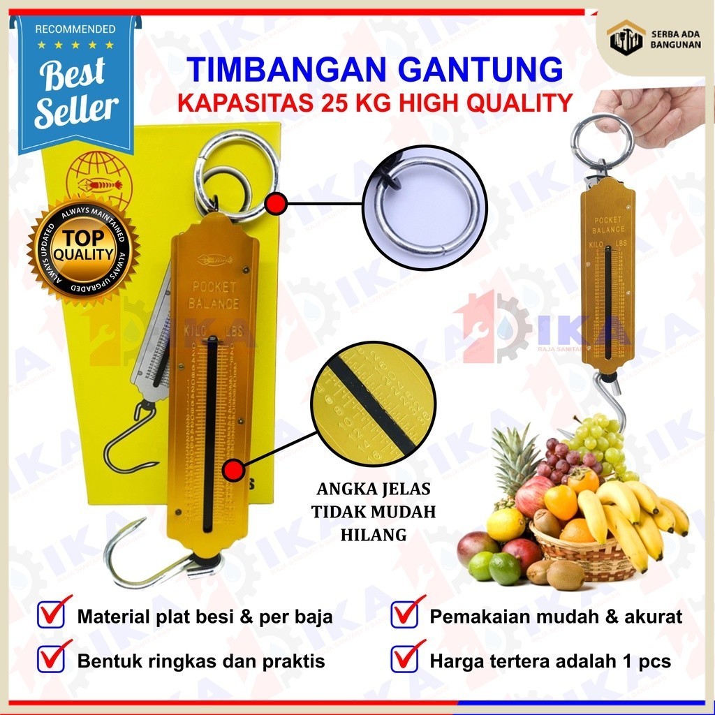SAB TIMBANGAN POCKET 50KG 25KG TIMBANGAN PER GANTUNG / Timbangan Gantung Manual 50KG / Timbangan Gan