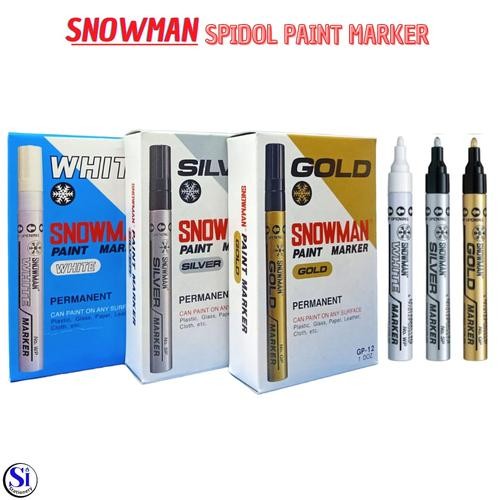 

Spidol Snowman Permanen Paint Marker Putih WP-12 Gold GP-12 Silver SP-12 - MY