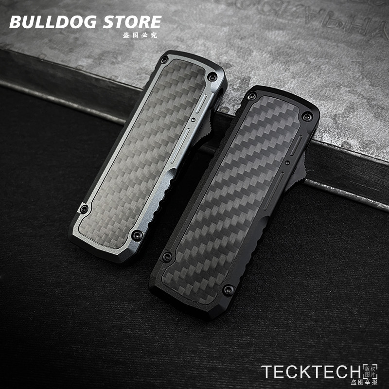 

TECKTE New Carbon Fiber OTF Utility Knife Replaceable SK5 Trapezoidal Blades Cutting Tools Paper Cutter EDC Legal Pocketknife