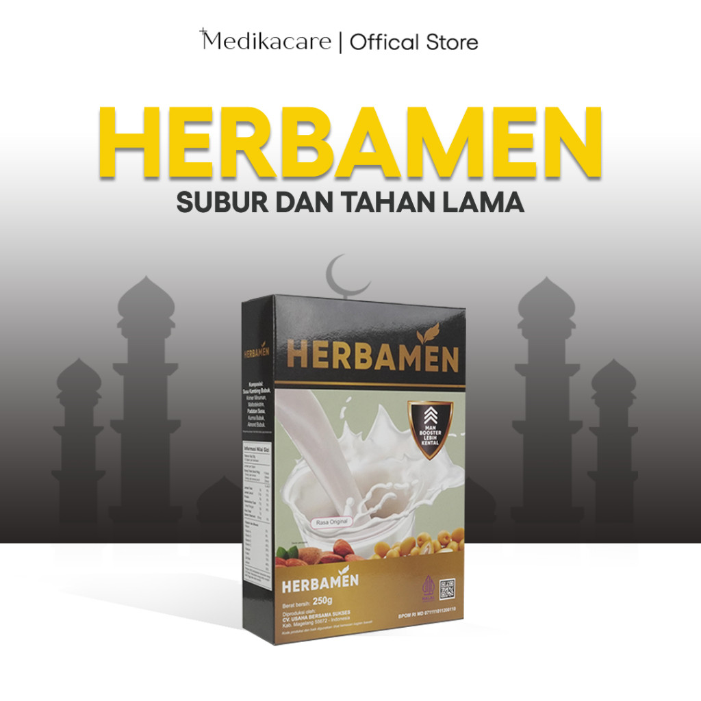 

NEW Susu Herbamen Rahasia Sperma Kental Subur & Tahan Lama 250g - Obat Penyubur dan Promil Pria PREMIUM
