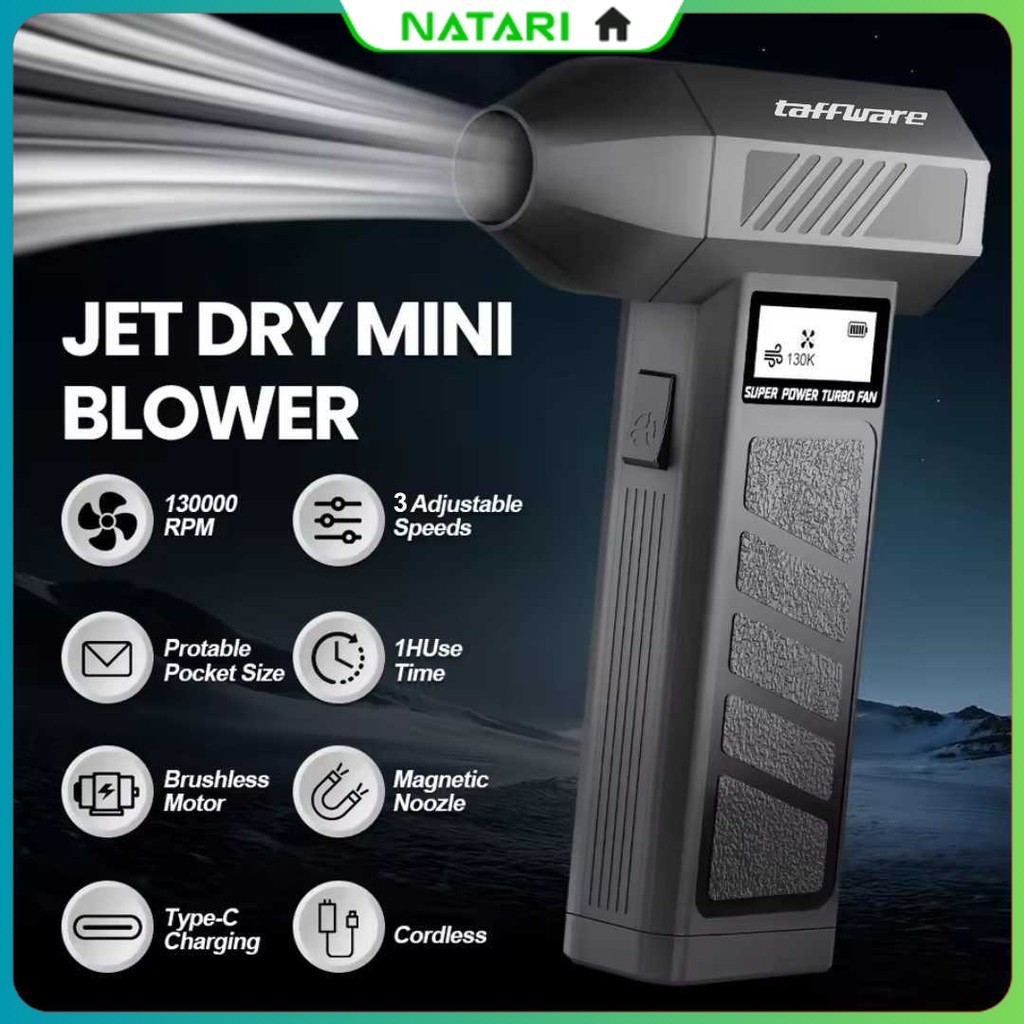 Taffware Mini Turbo Violent Air Blower Cordless Jet Portable 130000RPM - PAR-13